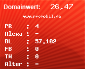 Domainbewertung - Domain www.promobil.de bei Domainwert24.de