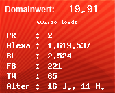 Domainbewertung - Domain www.so-lo.de bei Domainwert24.de