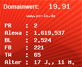 Domainbewertung - Domain www.so-lo.de bei Domainwert24.de