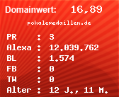 Domainbewertung - Domain pokalemedaillen.de bei Domainwert24.de