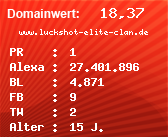 Domainbewertung - Domain www.luckshot-elite-clan.de bei Domainwert24.de