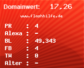 Domainbewertung - Domain www.flashhilfe.de bei Domainwert24.de