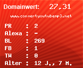 Domainbewertung - Domain www.convertyoutubemp3.net bei Domainwert24.de