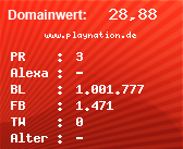 Domainbewertung - Domain www.playnation.de bei Domainwert24.de