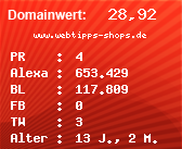 Domainbewertung - Domain www.webtipps-shops.de bei Domainwert24.de