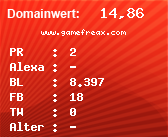 Domainbewertung - Domain www.gamefreax.com bei Domainwert24.de