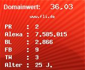 Domainbewertung - Domain www.fli.de bei Domainwert24.de