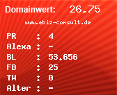Domainbewertung - Domain www.ebiz-consult.de bei Domainwert24.de