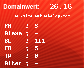 Domainbewertung - Domain www.alma-webkatalog.com bei Domainwert24.de