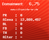 Domainbewertung - Domain www.cityguide-qr.de bei Domainwert24.de