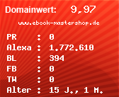 Domainbewertung - Domain www.ebook-mastershop.de bei Domainwert24.de