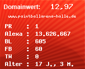 Domainbewertung - Domain www.paintballarena-halle.de bei Domainwert24.de