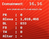 Domainbewertung - Domain sonjaspspwelt.repage2.de bei Domainwert24.de