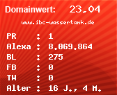 Domainbewertung - Domain www.ibc-wassertank.de bei Domainwert24.de