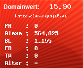 Domainbewertung - Domain katzenclan.repage5.de bei Domainwert24.de