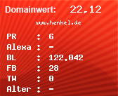 Domainbewertung - Domain www.henkel.de bei Domainwert24.de