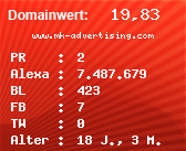 Domainbewertung - Domain www.mk-advertising.com bei Domainwert24.de