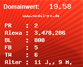Domainbewertung - Domain www.modul-pv.de bei Domainwert24.de