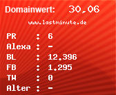 Domainbewertung - Domain www.lastminute.de bei Domainwert24.de