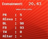 Domainbewertung - Domain www.cun.com bei Domainwert24.de