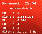 Domainbewertung - Domain www.thumb-shots.de bei Domainwert24.de