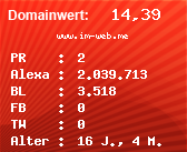 Domainbewertung - Domain www.im-web.me bei Domainwert24.de