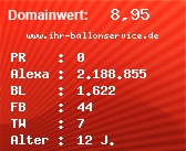 Domainbewertung - Domain www.ihr-ballonservice.de bei Domainwert24.de