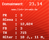 Domainbewertung - Domain www.link-im-web.de bei Domainwert24.de