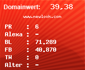 Domainbewertung - Domain www.newlook.com bei Domainwert24.de