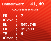 Domainbewertung - Domain www.tagesschau.de bei Domainwert24.de