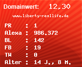 Domainbewertung - Domain www.liberty-reallife.de bei Domainwert24.de