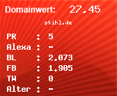 Domainbewertung - Domain stihl.de bei Domainwert24.de