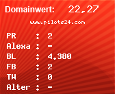 Domainbewertung - Domain www.pilots24.com bei Domainwert24.de