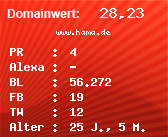 Domainbewertung - Domain www.hama.de bei Domainwert24.de