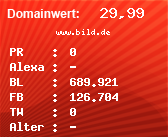 Domainbewertung - Domain www.bild.de bei Domainwert24.de