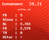 Domainbewertung - Domain zotter.at bei Domainwert24.de