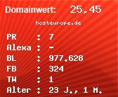 Domainbewertung - Domain hosteurope.de bei Domainwert24.de