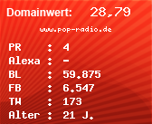 Domainbewertung - Domain www.pop-radio.de bei Domainwert24.de