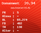 Domainbewertung - Domain www.beepworld.de bei Domainwert24.de