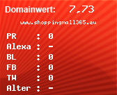 Domainbewertung - Domain www.shoppingmall365.eu bei Domainwert24.de