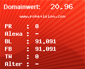 Domainbewertung - Domain www.pokevision.com bei Domainwert24.de