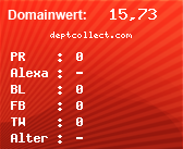 Domainbewertung - Domain deptcollect.com bei Domainwert24.de