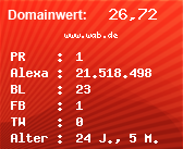 Domainbewertung - Domain www.wab.de bei Domainwert24.de