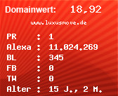 Domainbewertung - Domain www.luxusmove.de bei Domainwert24.de