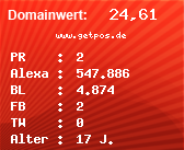 Domainbewertung - Domain www.getpos.de bei Domainwert24.de