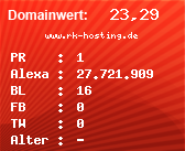 Domainbewertung - Domain www.rk-hosting.de bei Domainwert24.de