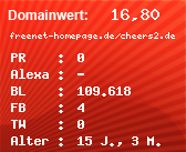 Domainbewertung - Domain freenet-homepage.de/cheers2.de bei Domainwert24.de