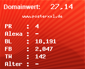 Domainbewertung - Domain www.posterxxl.de bei Domainwert24.de