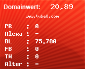 Domainbewertung - Domain www.tube8.com bei Domainwert24.de