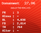 Domainbewertung - Domain www.pr0gramm.com bei Domainwert24.de